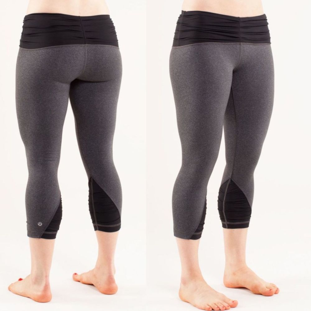 Lululemon Embrace Crop Heathered Deep Coal…